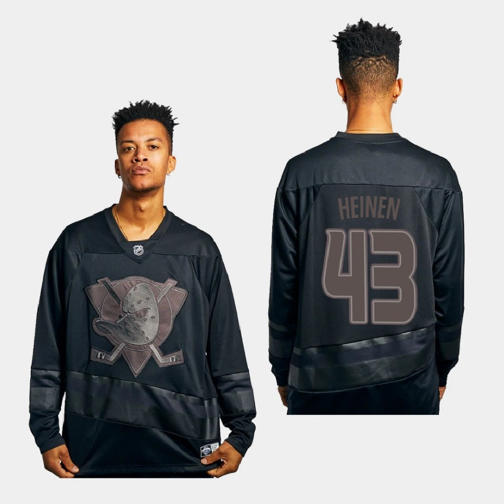 Women's Anaheim Ducks Danton Heinen #43 Replica Triple Black Jersey - Men's Women's Anaheim Ducks Danton Heinen #43 Replica Triple Black Jersey - Men's