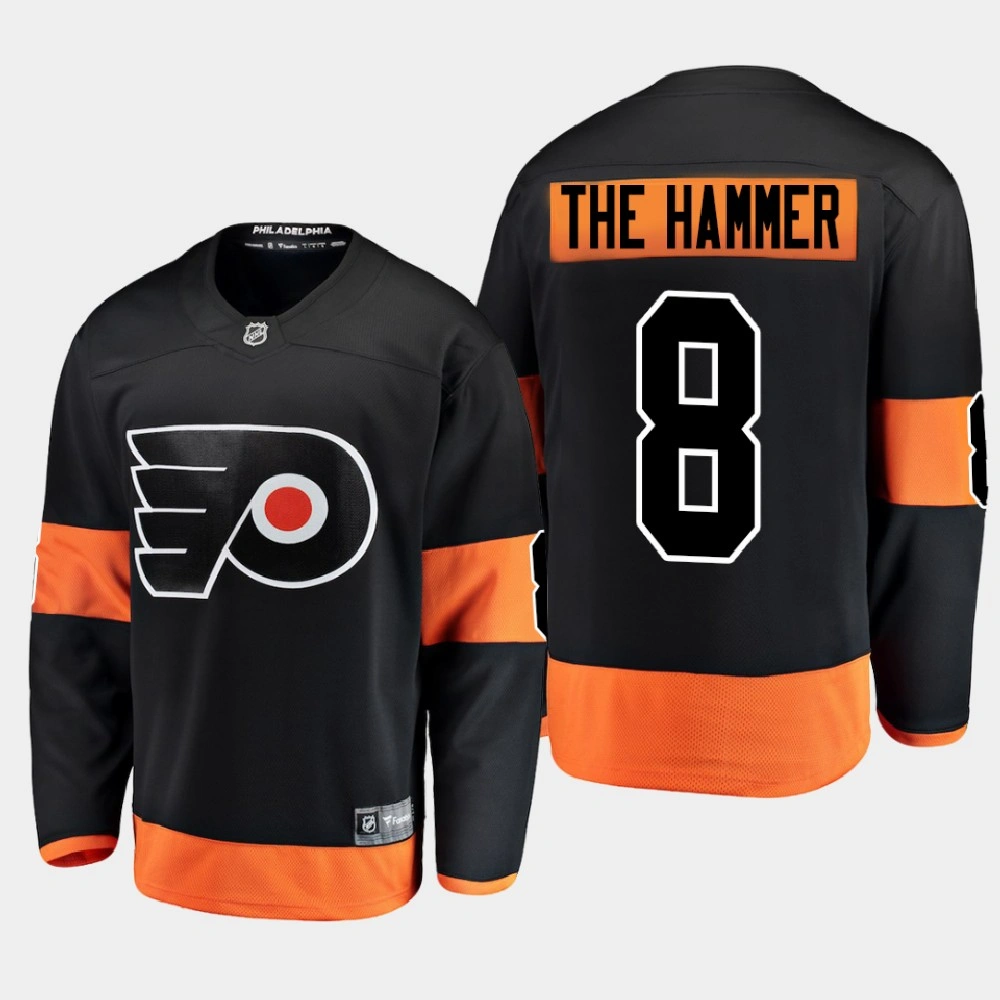 Youth Philadelphia Flyers Dave Schultz #8 Retired Player Nikename Alternate Black Jersey