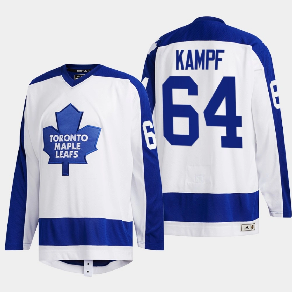 Toronto Maple Leafs David Kampf #64 Team Classics White Jersey Primary Logo