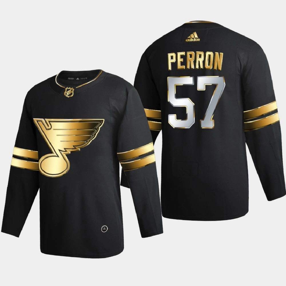 Women's St. Louis Blues David Perron #57 2020-21 Golden Edition Limited Authentic Jersey - Black