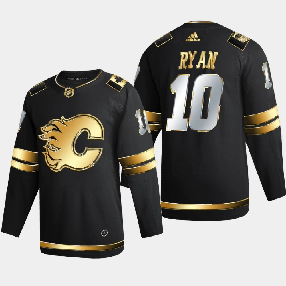 Men Calgary Flames Derek Ryan #10 2020-21 Authentic Golden Limited Edition Jersey - Black