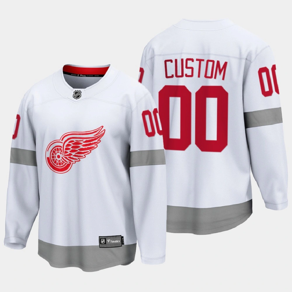 Men's Detroit Red Wings Custom #00 Special Edition 2021 White Jersey Men's Detroit Red Wings Custom #00 Special Edition 2021 White Jersey