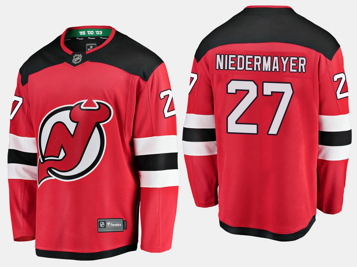 New Jersey Devils #27 Retired Scott Niedermayer Home Breakaway Player Red Jersey New Jersey Devils #27 Retired Scott Niedermayer Home Breakaway Player Red Jersey