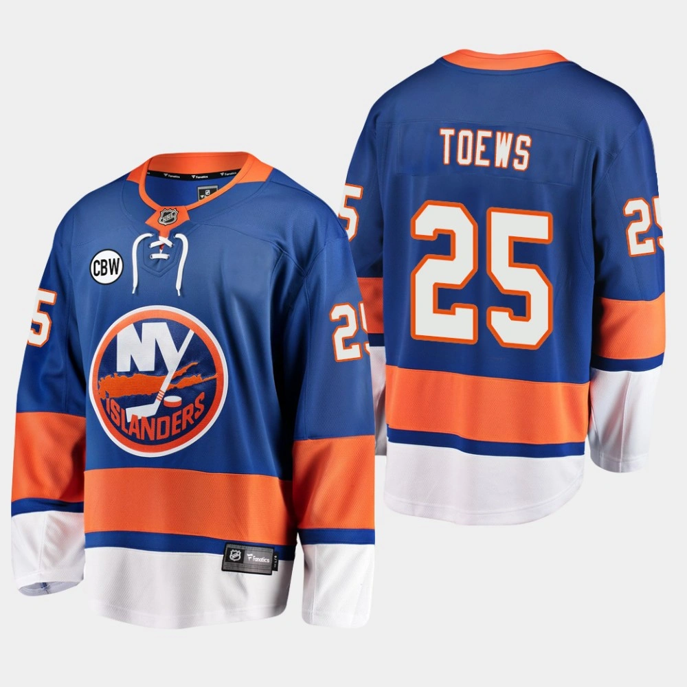 Women's New York Islanders Devon Toews #25 2018-19 Home Royal Premier CBW Jersey Women's New York Islanders Devon Toews #25 2018-19 Home Royal Premier CBW Jersey