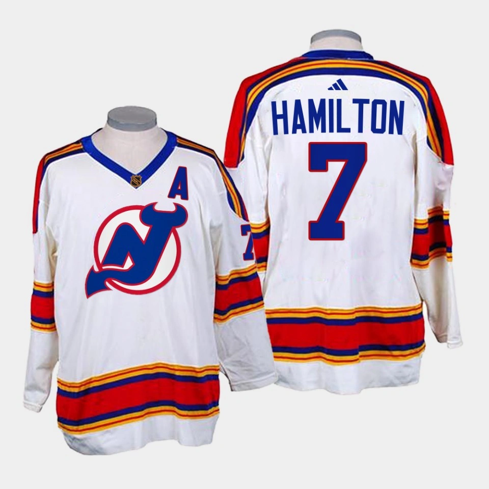 Dougie Hamilton New Jersey Devils 2022-23 Reverse Retro 2.0 Replica White Jersey
