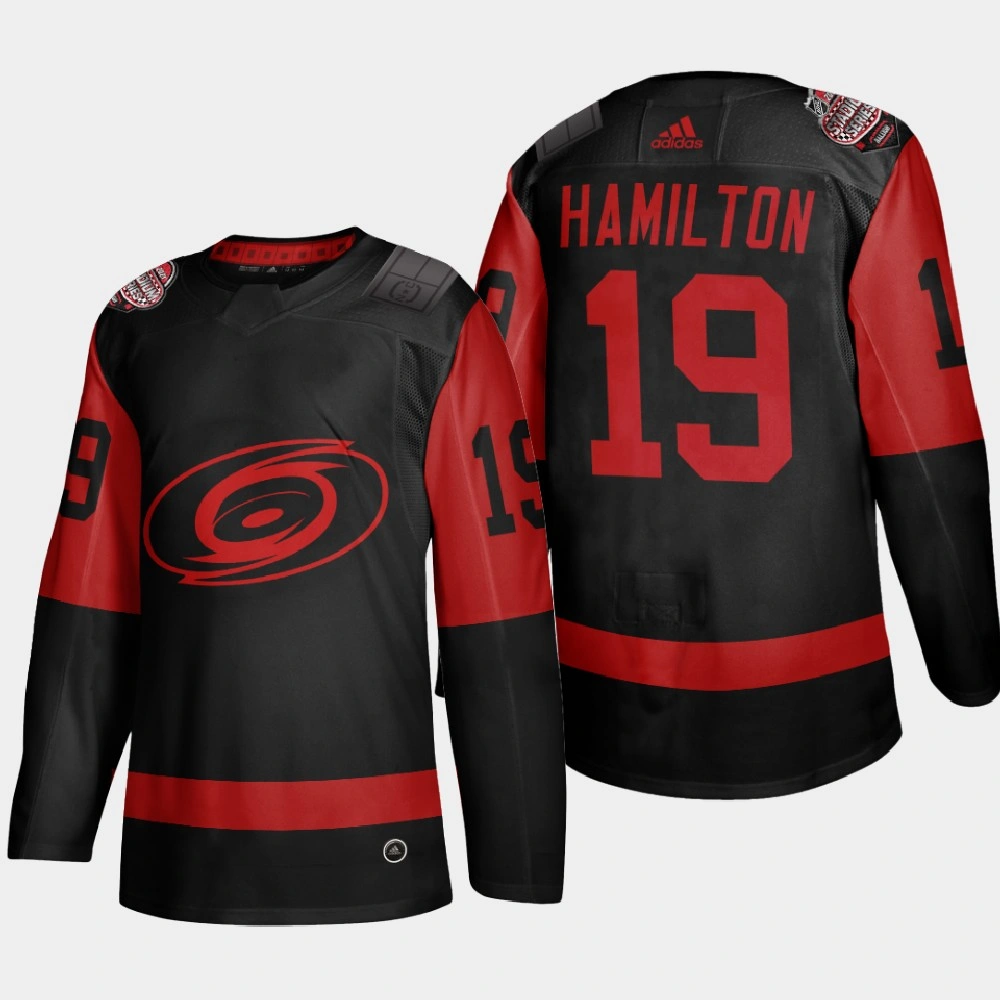 Men Carolina Hurricanes Dougie Hamilton #19 2021 Stadium Series Black Jersey
