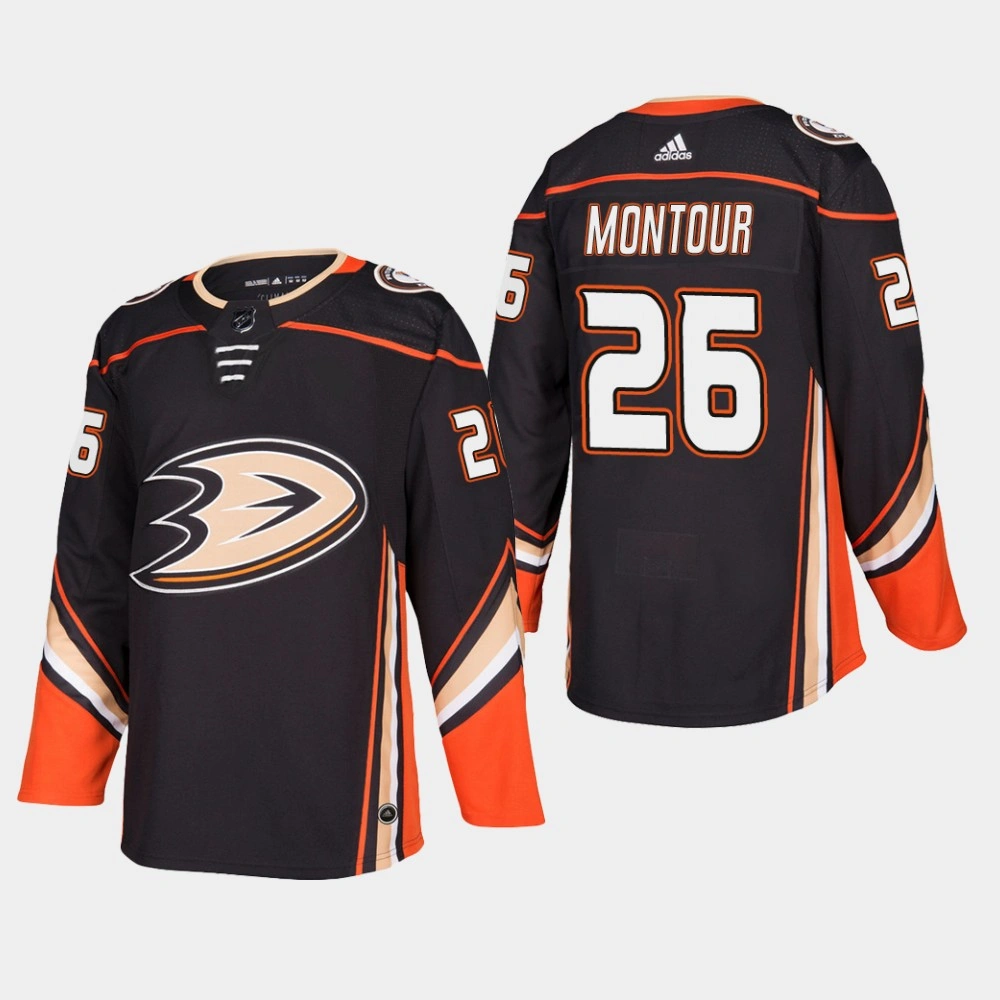 Anaheim Ducks #26 Brandon Montour Home Black Jersey