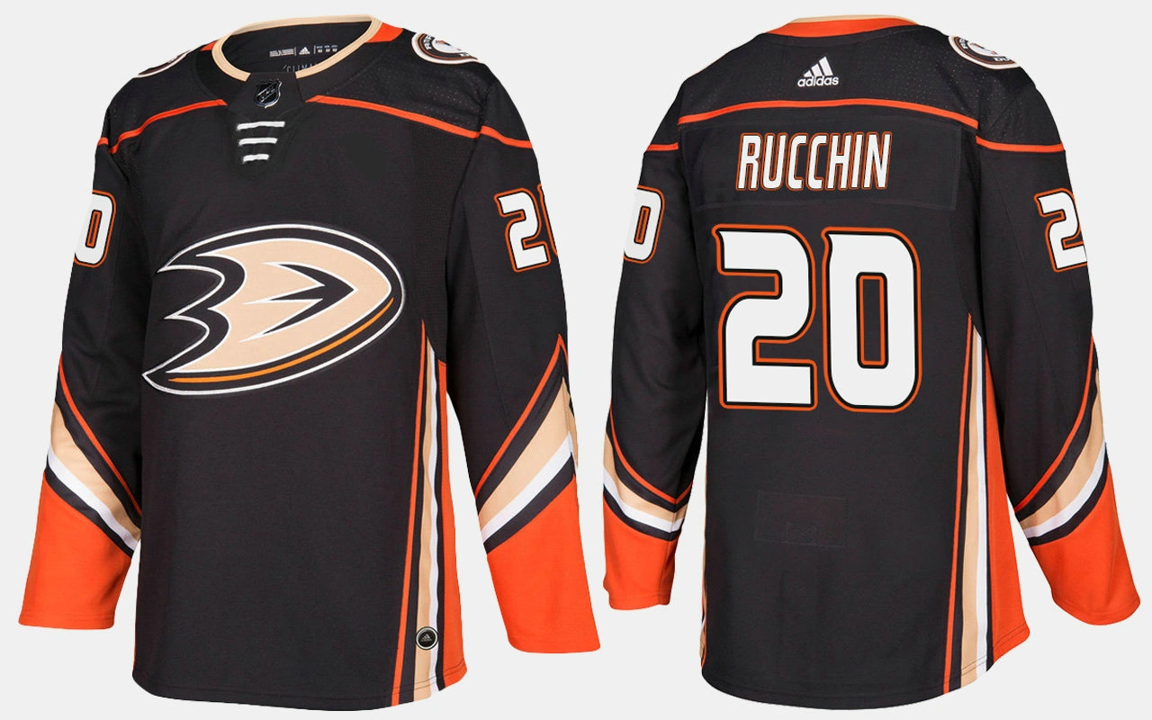 Women's Anaheim Ducks #20 Retired Steve Rucchin Home Black Jersey