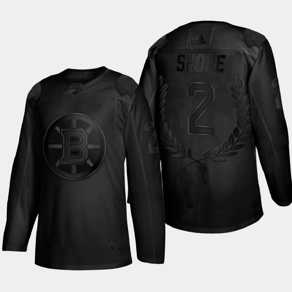 Eddie Shore #2 Hart Memorial Trophy Boston Bruins Black Award Jersey