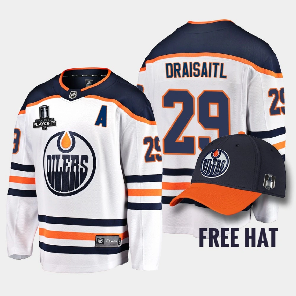 Women's Edmonton Oilers Leon Draisaitl #29 2022 Pacific Conference Champions Away White Jersey