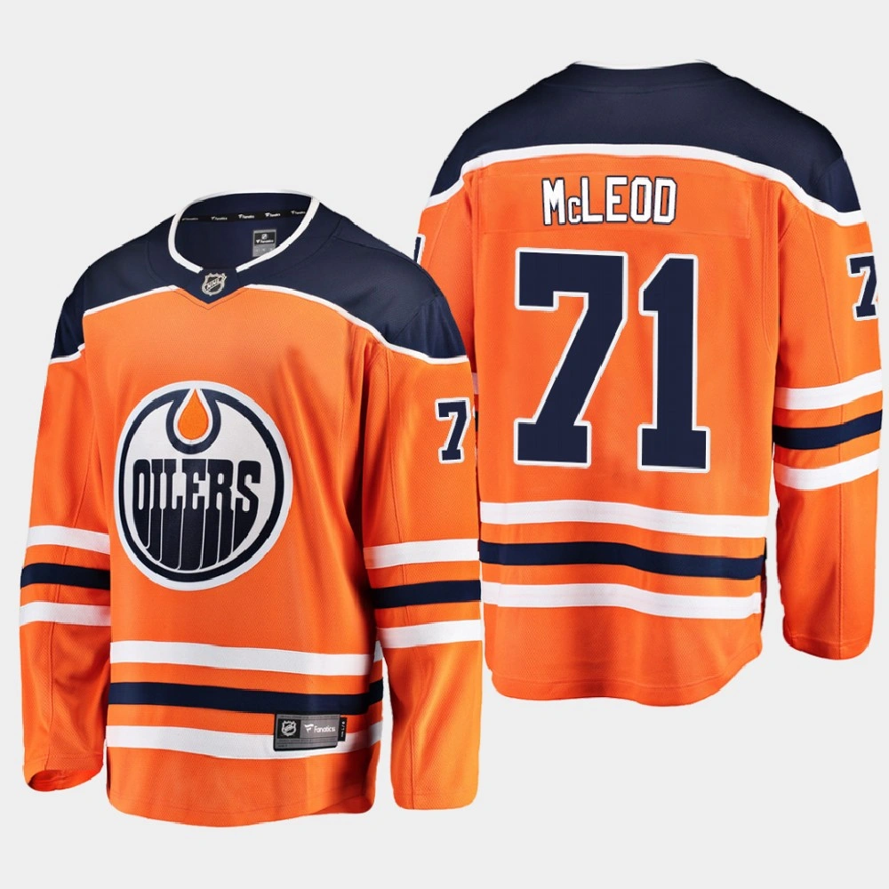 Youth Edmonton Oilers Ryan McLeod #71 Home 2021 Orange Jersey