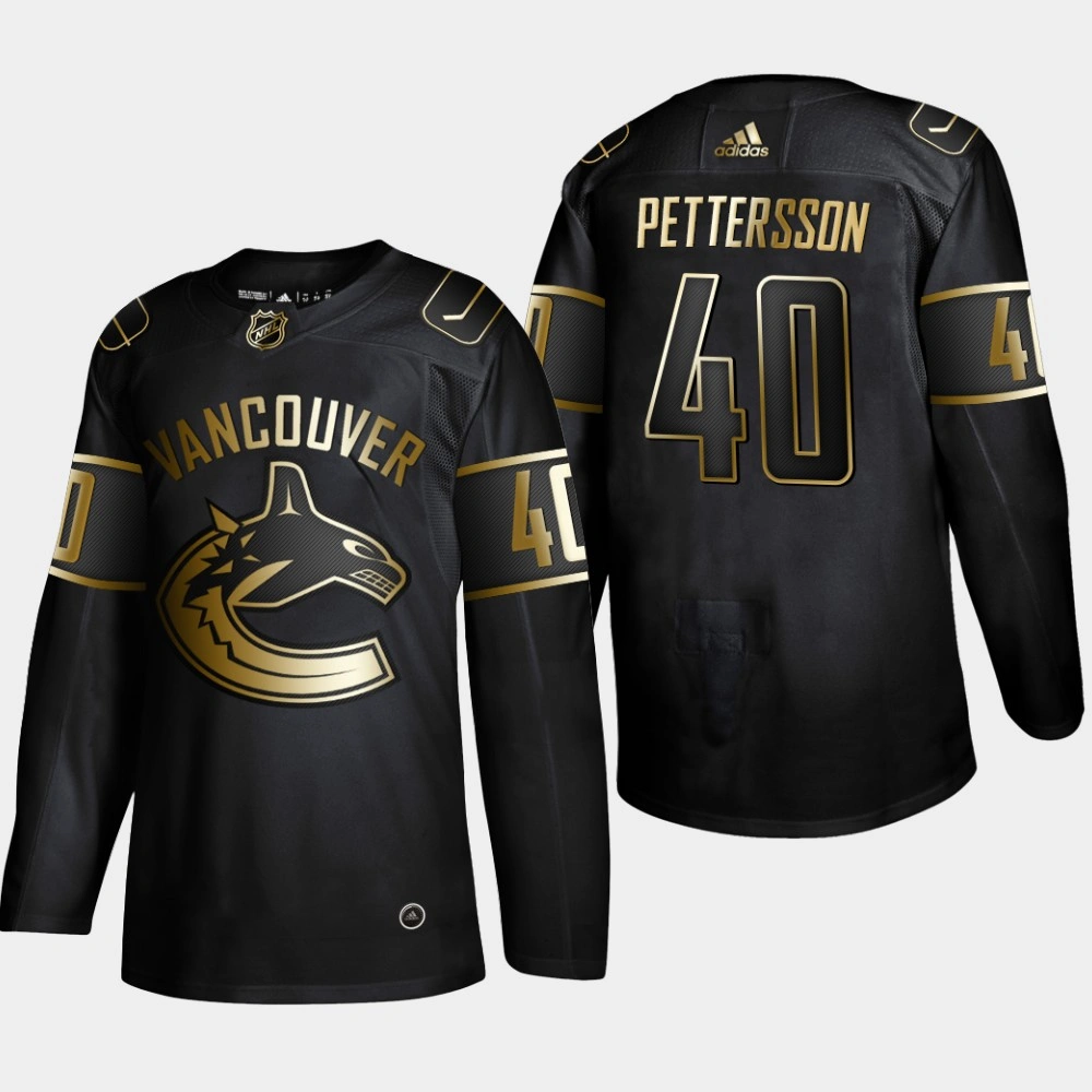 Youth Vancouver Canucks Elias Pettersson #40 2019 NHL Golden Edition Authentic Player Jersey - Black