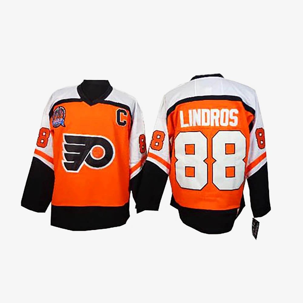 Women's Eric Lindros Philadelphia Flyers Orange Throwback Jersey