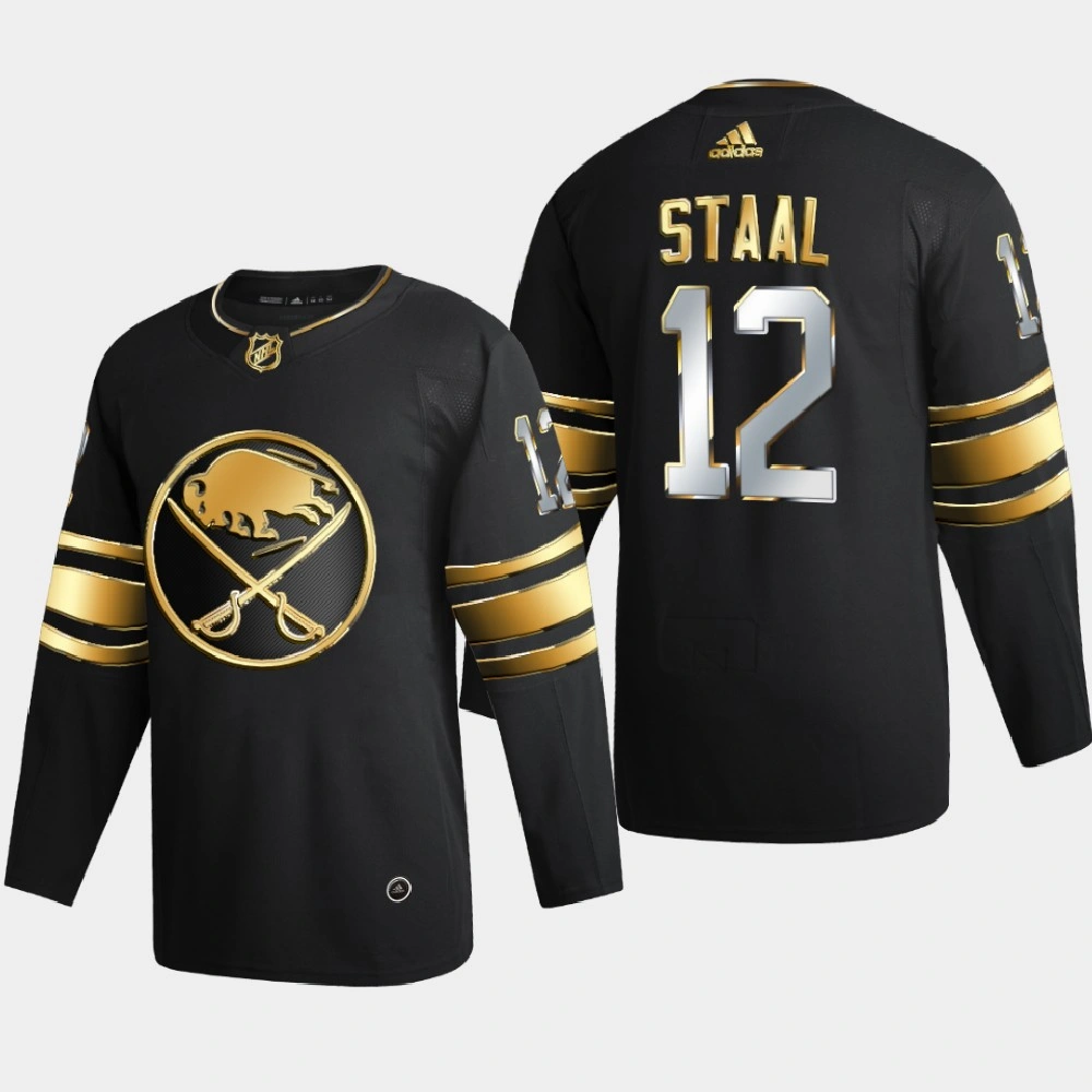 Men Buffalo Sabres Eric Staal #12 2020-21 Authentic Golden Limited Edition Jersey - Black