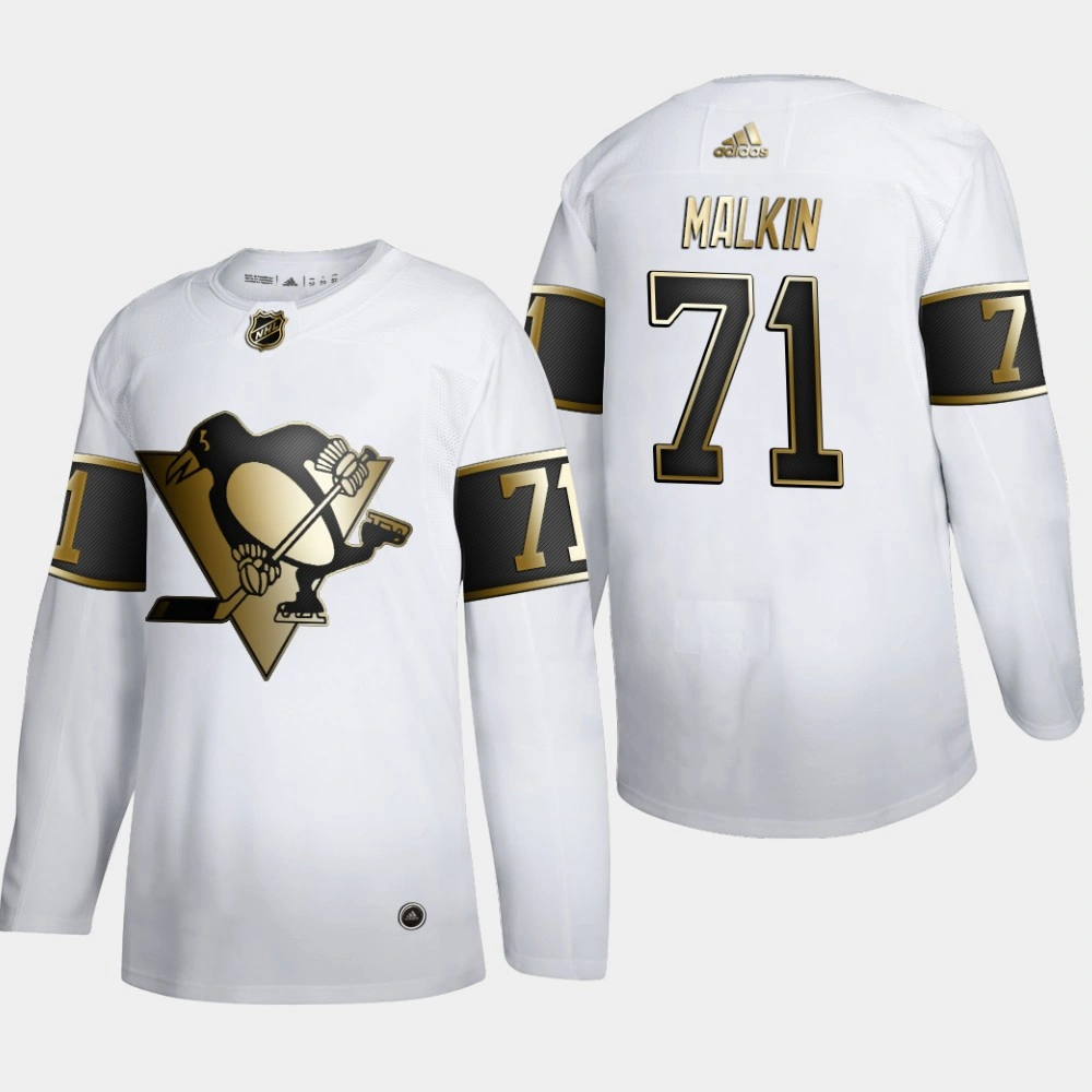 Youth Pittsburgh Penguins Evgeni Malkin #71 NHL Golden Edition White Authentic Jersey Youth Pittsburgh Penguins Evgeni Malkin #71 NHL Golden Edition White Authentic Jersey