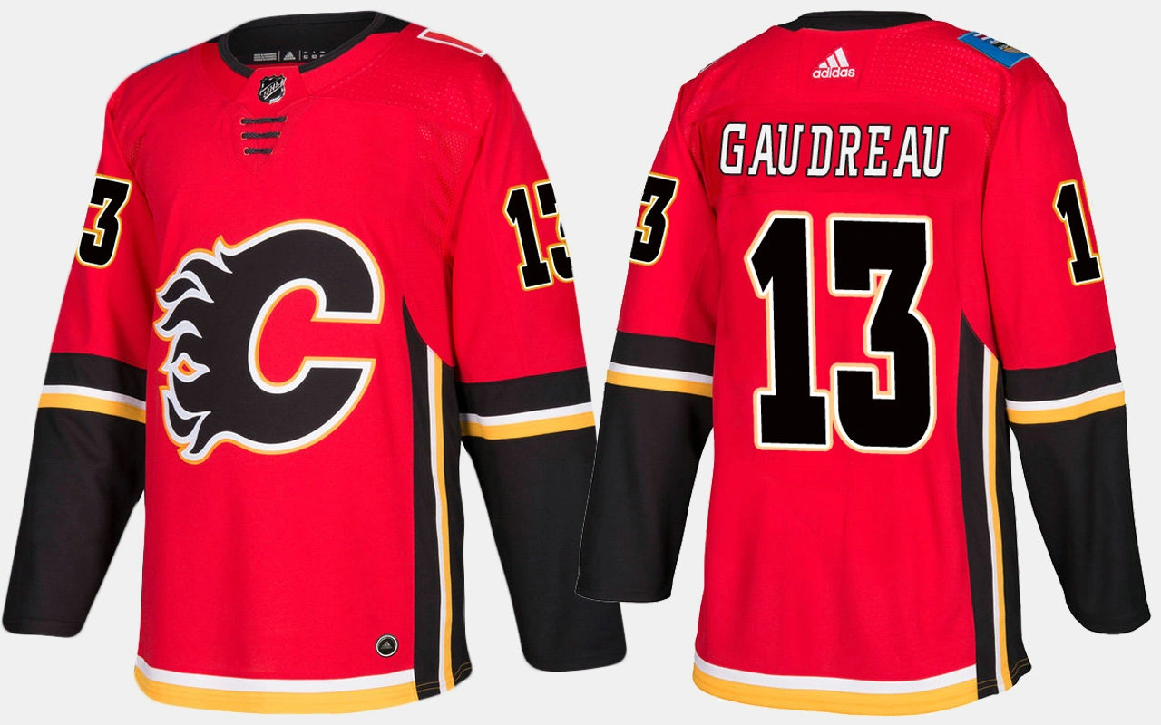 Calgary Flames #13 Johnny Gaudreau Home Red Jersey