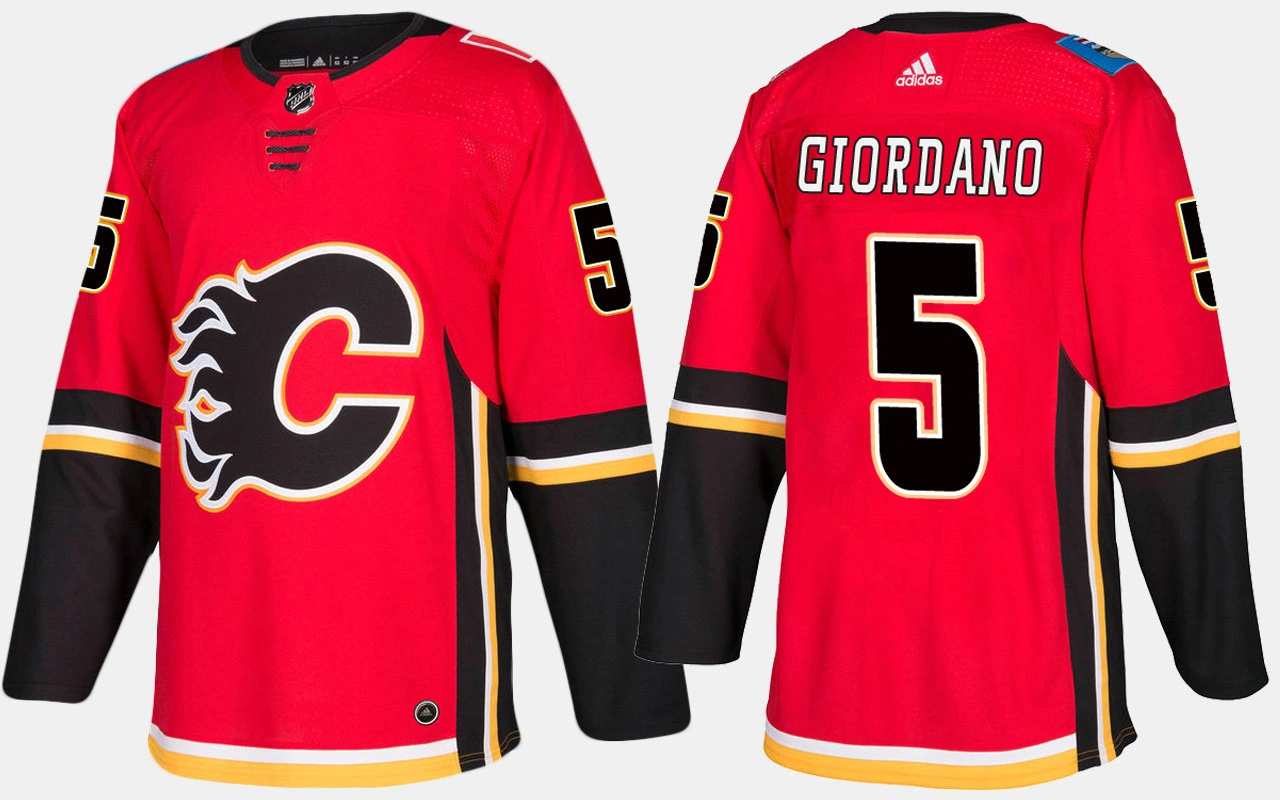 Calgary Flames #5 Mark Giordano Home Red Jersey Calgary Flames #5 Mark Giordano Home Red Jersey