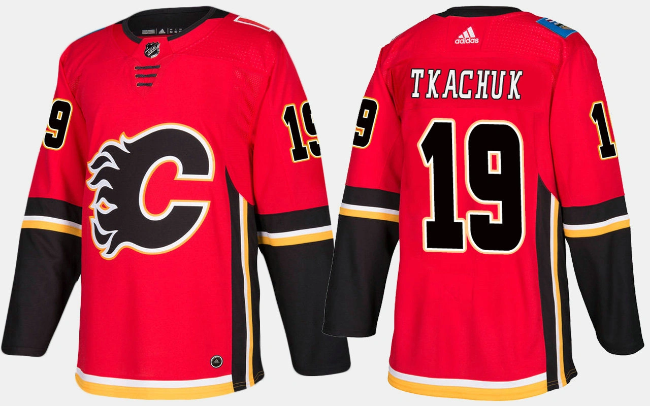 Women's Calgary Flames #19 Matthew Tkachuk Home Red Jersey