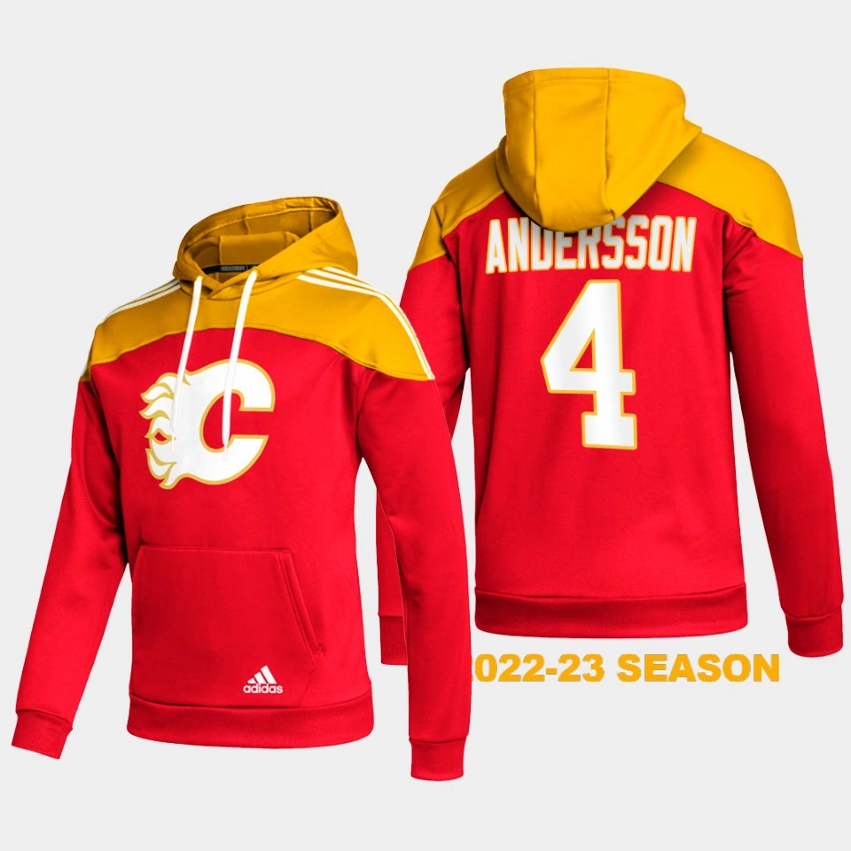 Rasmus Andersson Calgary Flames Stylish AEROREADY Pullover #4 Men's Hoodie Red