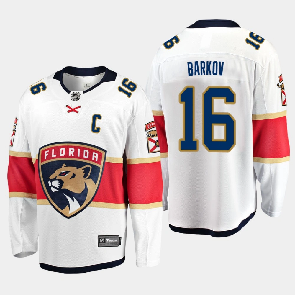 Women's Florida Panthers Aleksander Barkov #16 Away 2021 White Jersey