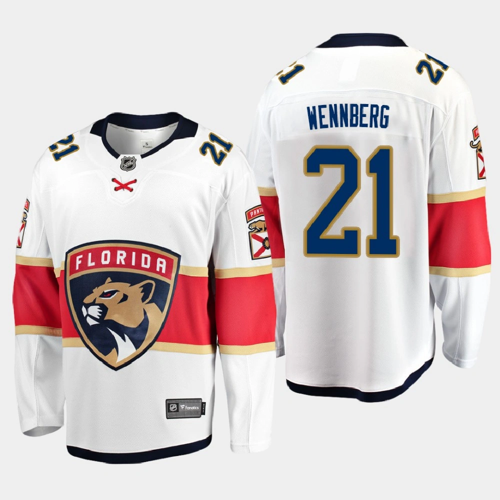 Women's Florida Panthers Alexander Wennberg #21 Away 2020-21 Breakaway Player White Jersey