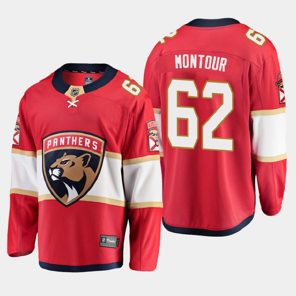 Men's Florida Panthers Brandon Montour #62 Home 2021 Red Jersey Men's Florida Panthers Brandon Montour #62 Home 2021 Red Jersey