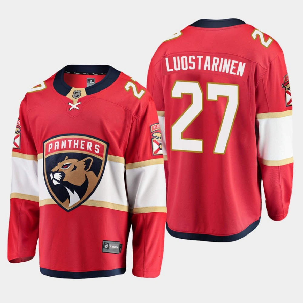 Men's Florida Panthers Eetu Luostarinen #27 Home 2020-21 Breakaway Player Red Jersey Men's Florida Panthers Eetu Luostarinen #27 Home 2020-21 Breakaway Player Red Jersey