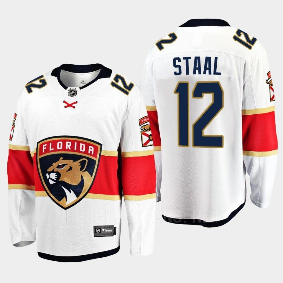 Florida Panthers Eric Staal Away White #12 Jersey Breakaway Player Florida Panthers Eric Staal Away White #12 Jersey Breakaway Player