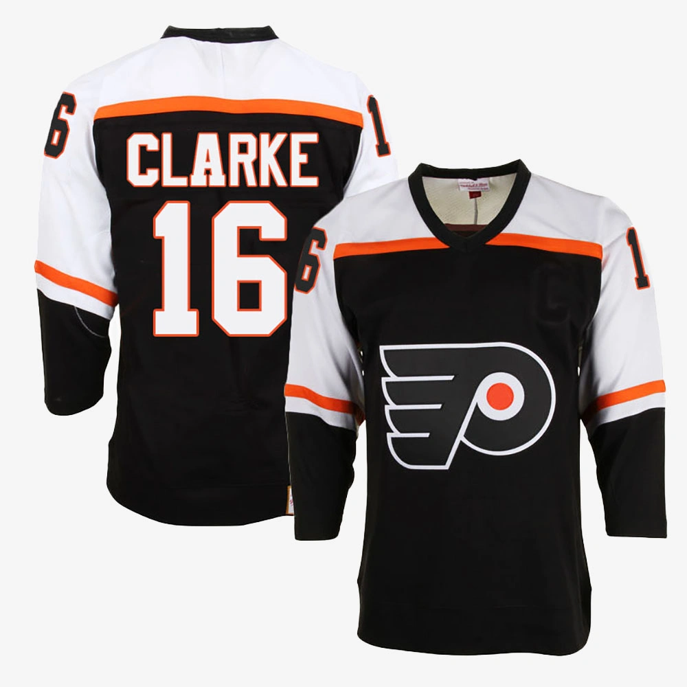 Bobby Clarke Philadelphia Flyers Black Throwback Vintage Jersey