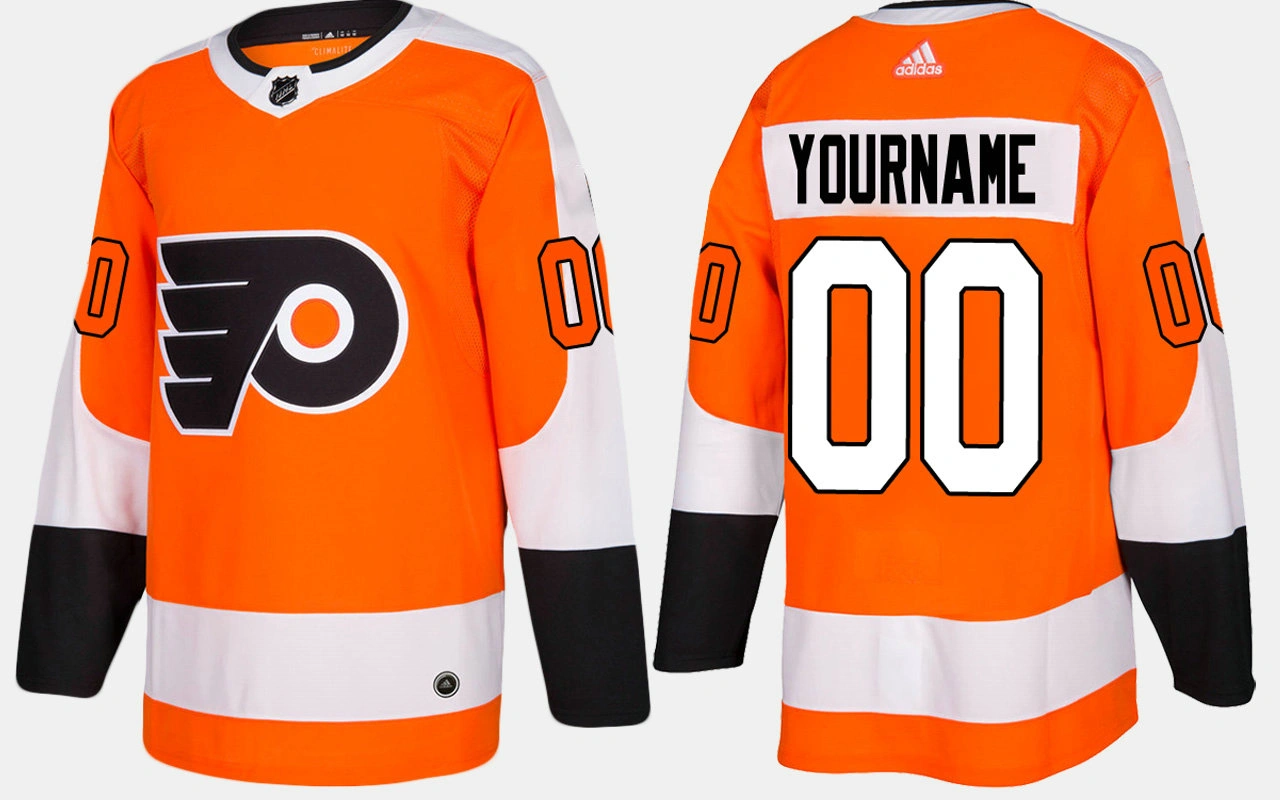 Philadelphia Flyers #00 Custom Home Orange Jersey