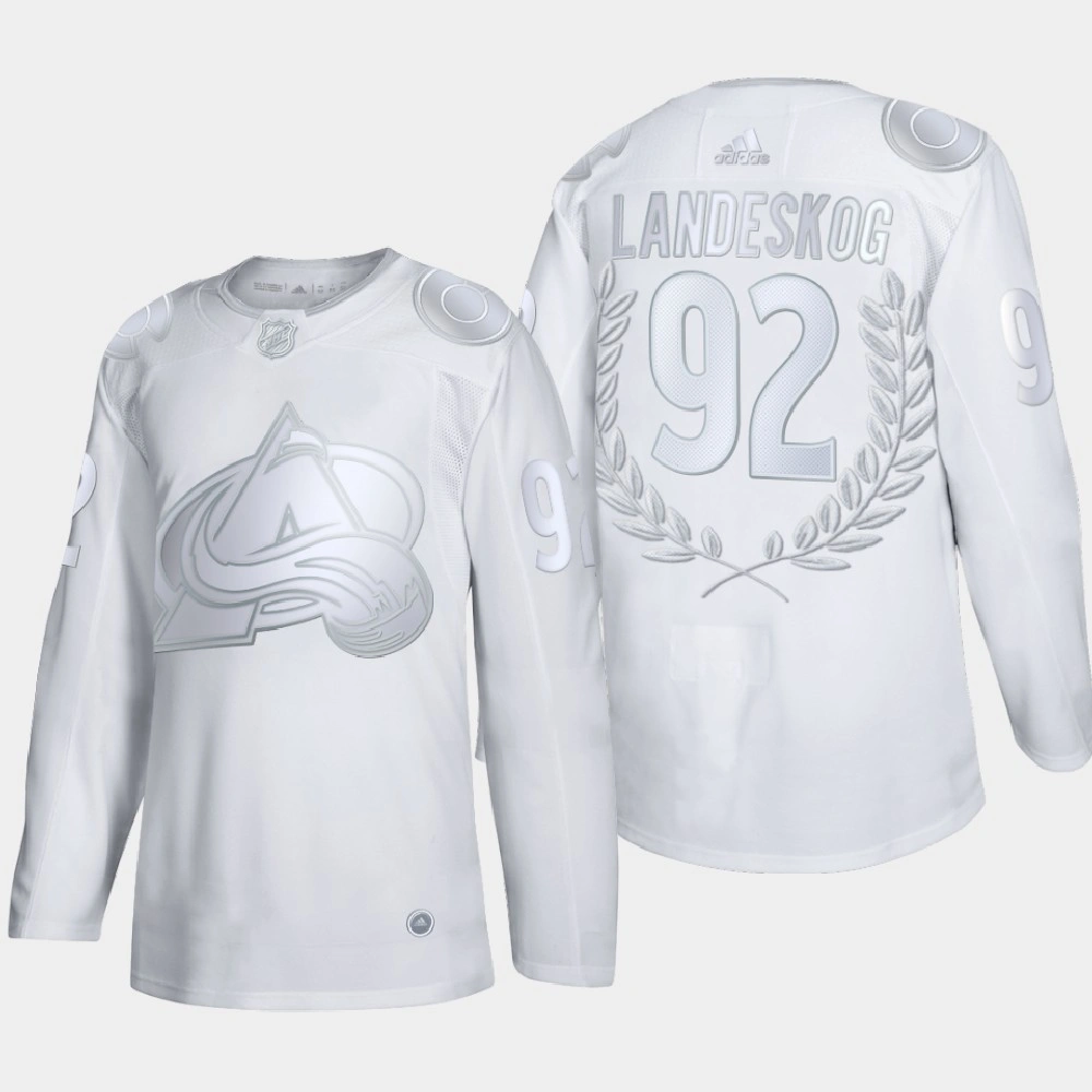 Youth Colorado Avalanche Gabriel Landeskog #92 Calder Memorial Trophy White Award Jersey