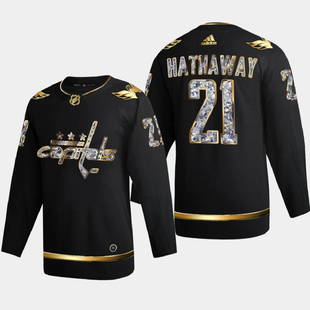 Women's Garnet Hathaway Washington Capitals 2022 Stanley Cup Playoffs Black Diamond Edition Jersey Authentic
