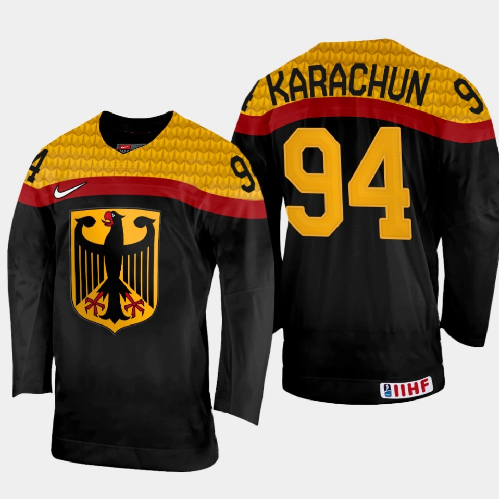 Alexander Karachun 2022 IIHF World Championship Germany Hockey Jersey Black #94 Uniform