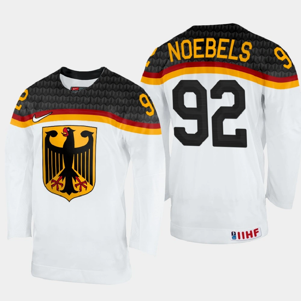 Women's Germany #92 Marcel Noebels 2022 IIHF World Championship White Home Jersey