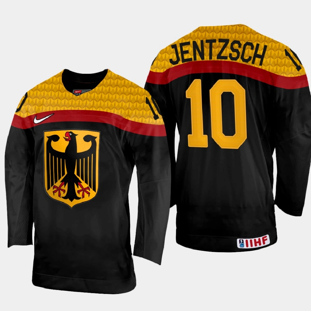 Women's Germany #10 Taro Jentzsch 2022 IIHF World Championship Black Away Jersey