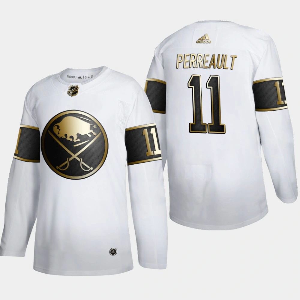 Youth Buffalo Sabres Gilbert Perreault #11 NHL Golden Edition White Retired Authentic Jersey Youth Buffalo Sabres Gilbert Perreault #11 NHL Golden Edition White Retired Authentic Jersey