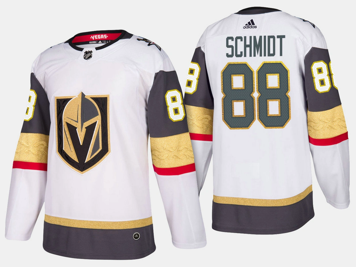 Vegas Golden Knights #88 Nate Schmidt Road Authentic Player White Jersey
