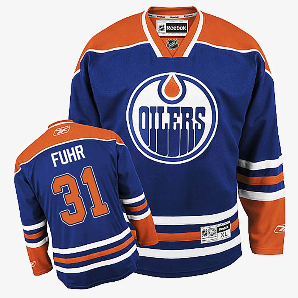 Grant Fuhr Edmonton Oilers Royal Blue Home Jersey