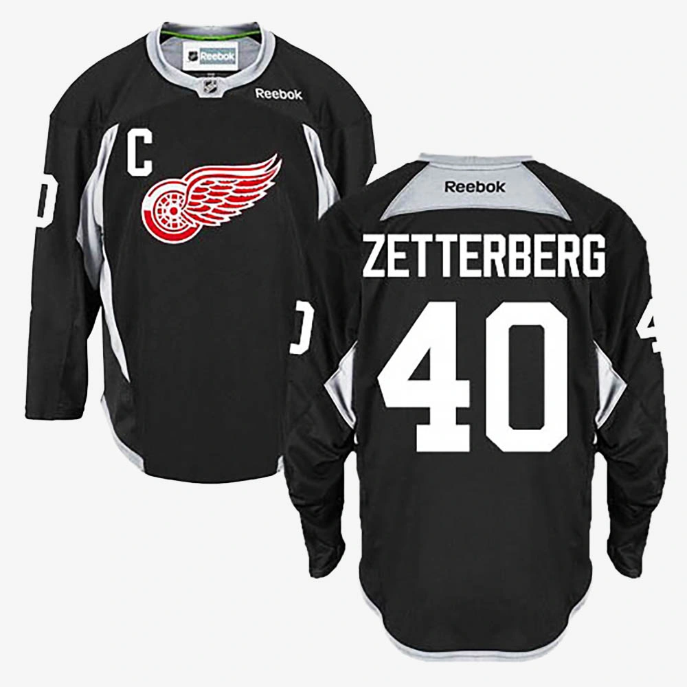 Women's Henrik Zetterberg Detroit Red Wings Black Practice Jersey Women's Henrik Zetterberg Detroit Red Wings Black Practice Jersey