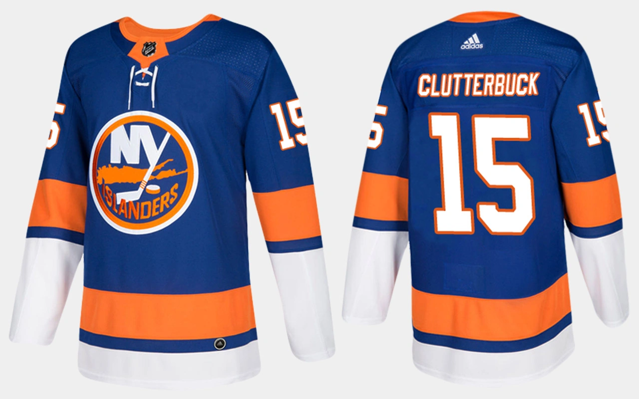 New York Islanders #15 Cal Clutterbuck Home Blue Jersey