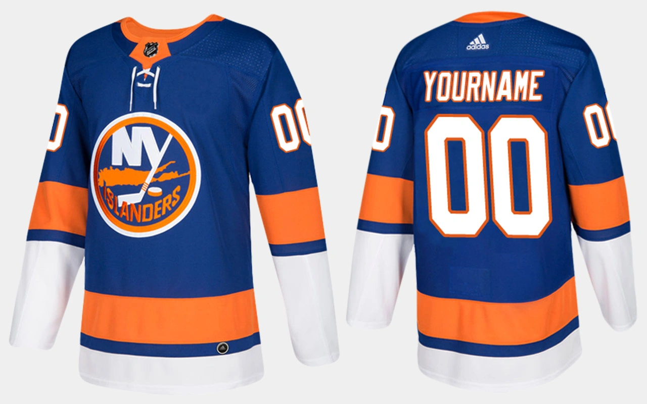 New York Islanders #00 Custom Home Blue Jersey New York Islanders #00 Custom Home Blue Jersey