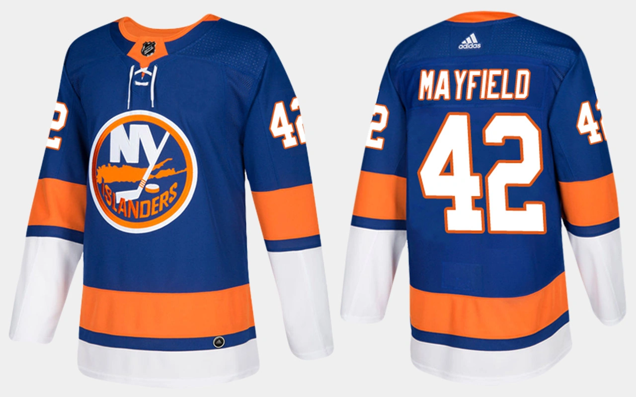 New York Islanders #42 Scott Mayfield Home Blue Jersey