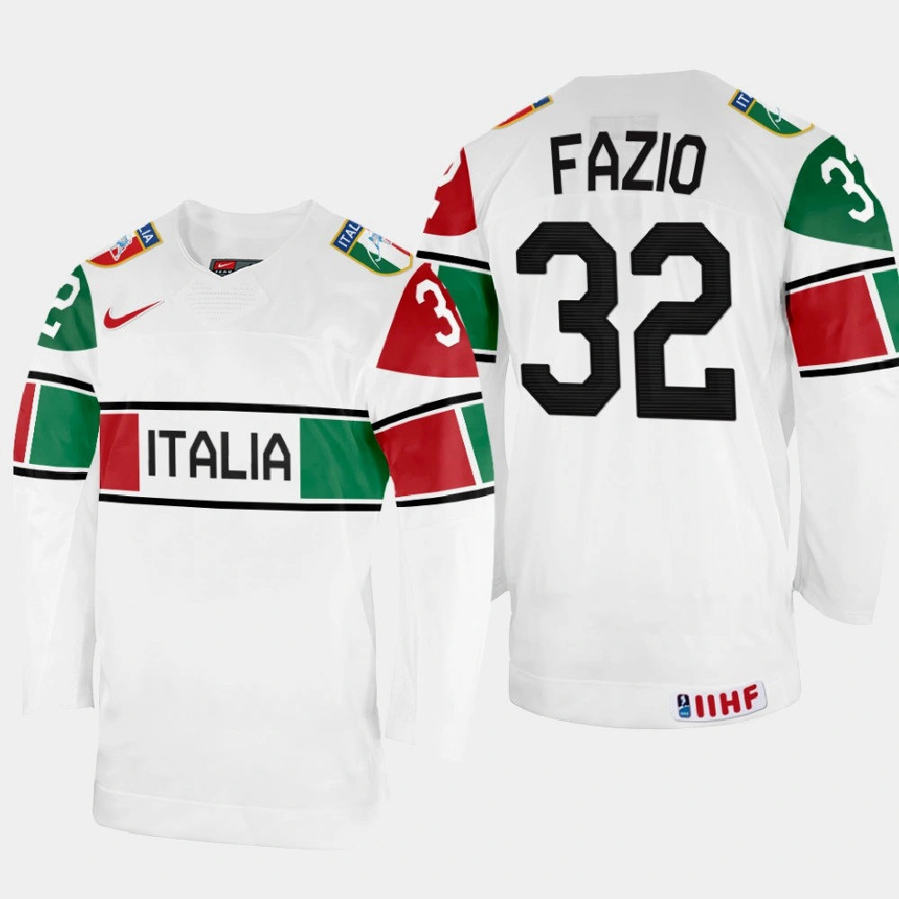 Women's Justin Fazio 2022 IIHF World Championship Italy Hockey Jersey White #32 Uniform