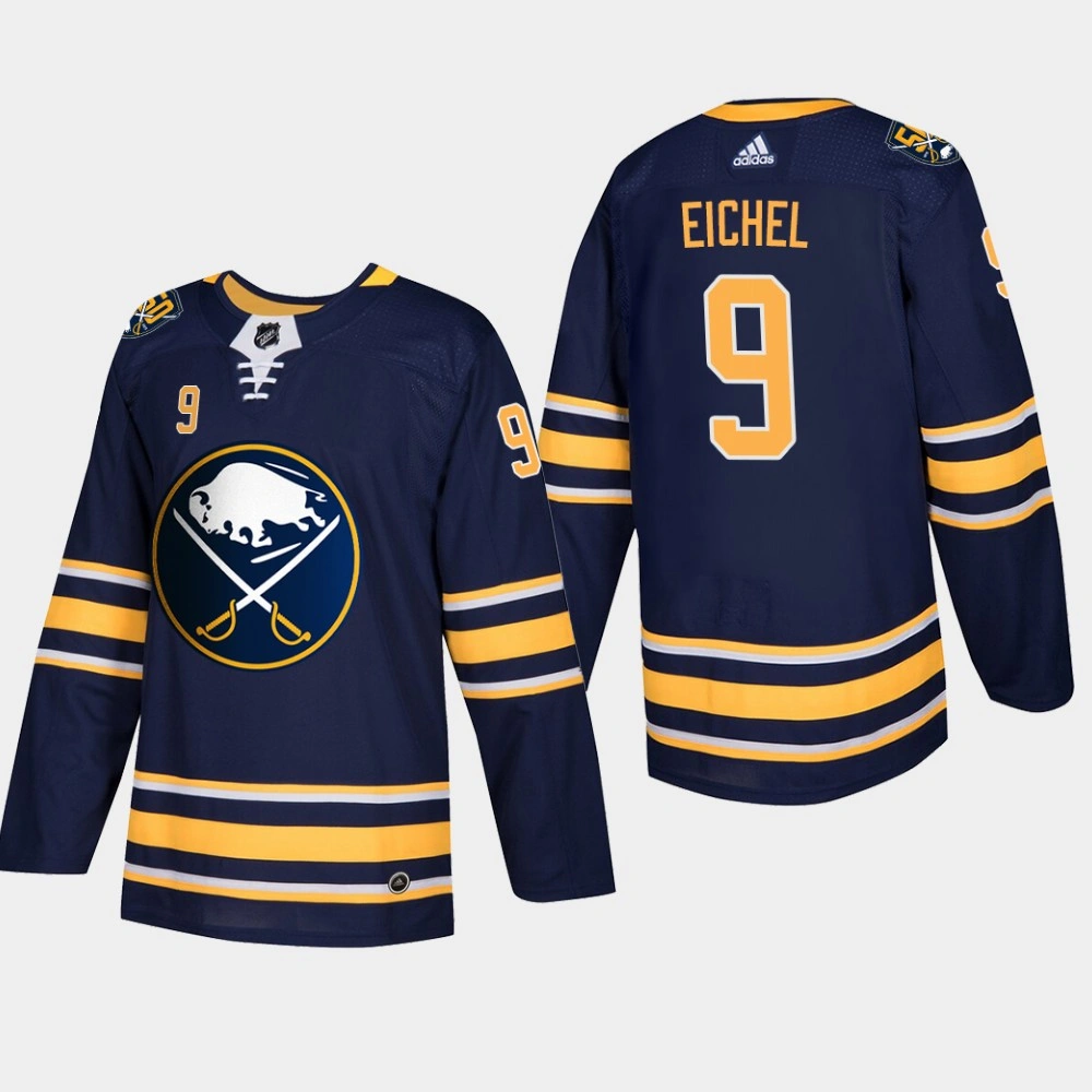 Men's Buffalo Sabres Jack Eichel #9 Navy 50th Anniversary Home Authentic Player Jersey