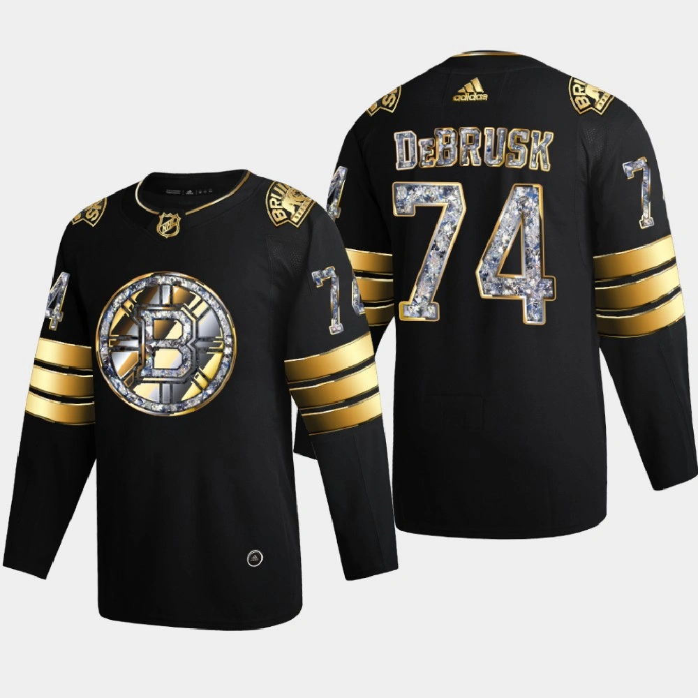 Youth Jake DeBrusk Boston Bruins 2022 Stanley Cup Playoffs Black Diamond Edition Jersey Authentic