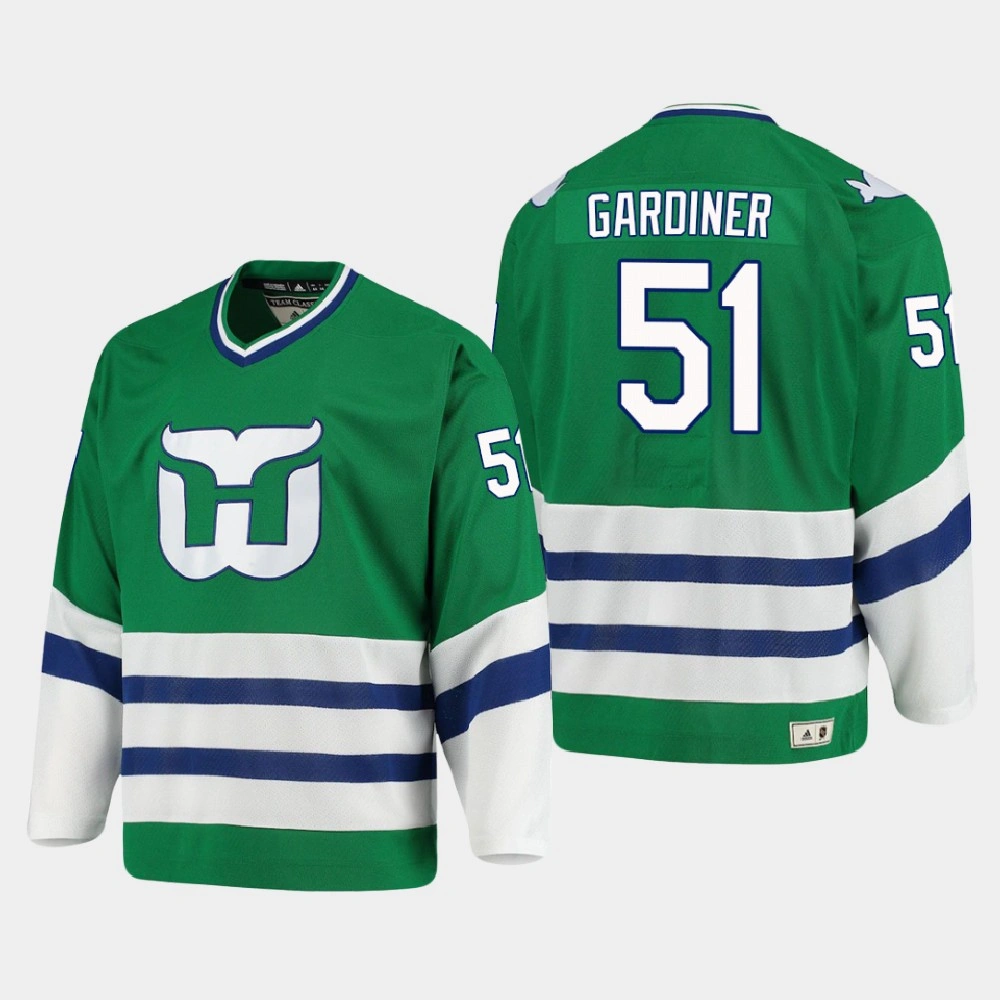 Youth Hartford Whalers Jake Gardiner #51 Heritage Authentic Green Jersey Youth Hartford Whalers Jake Gardiner #51 Heritage Authentic Green Jersey