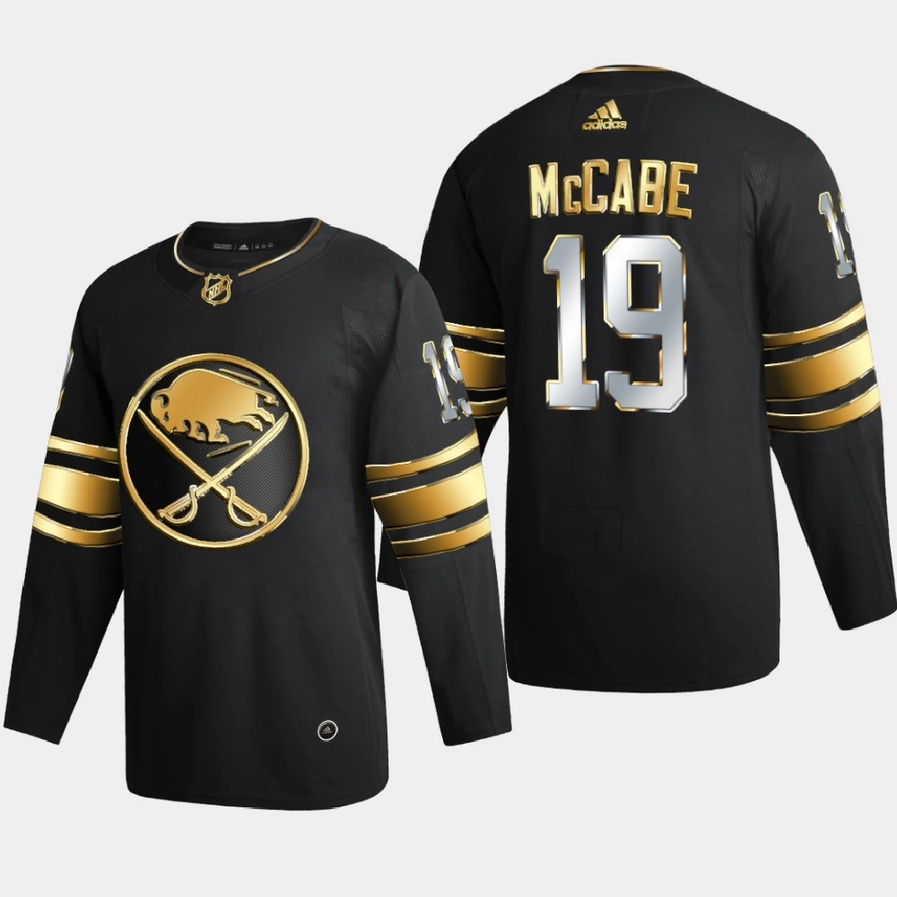 Men Buffalo Sabres Jake Mccabe #19 2020-21 Authentic Golden Limited Edition Jersey - Black