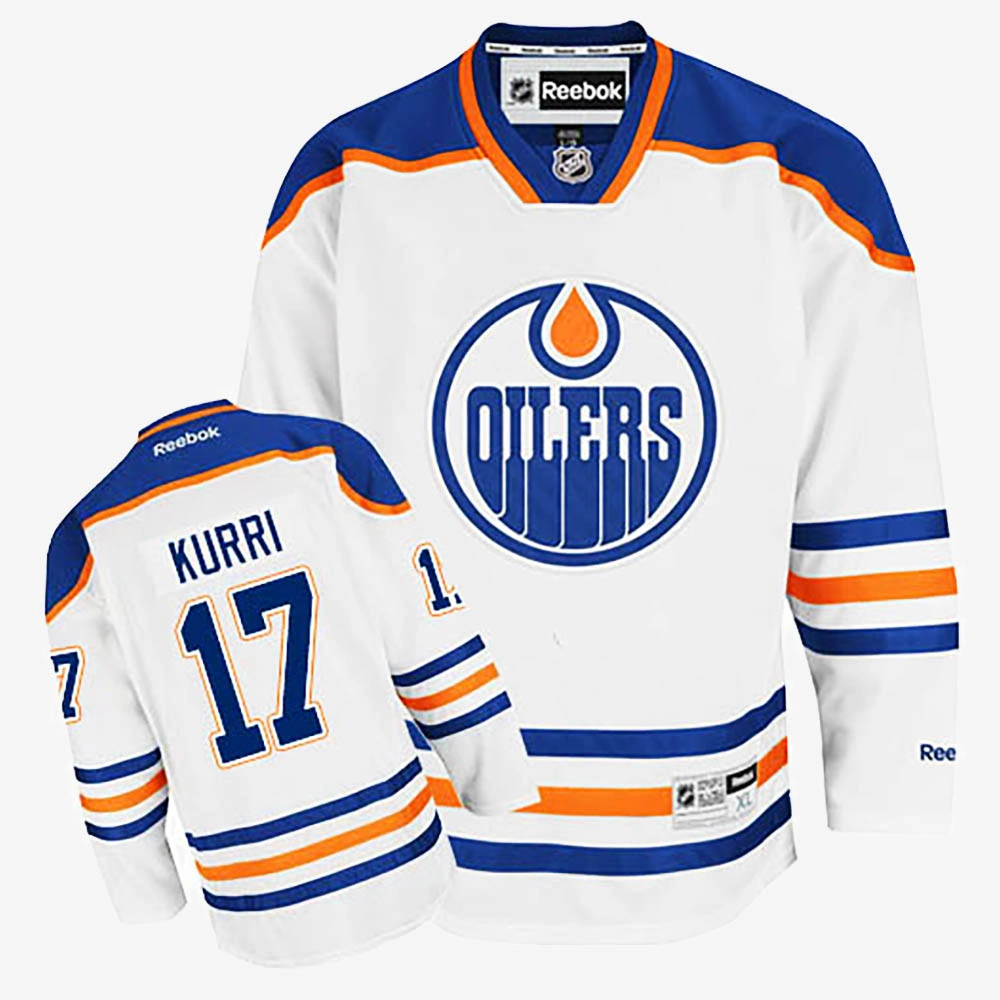 Jari Kurri Edmonton Oilers White Away Jersey