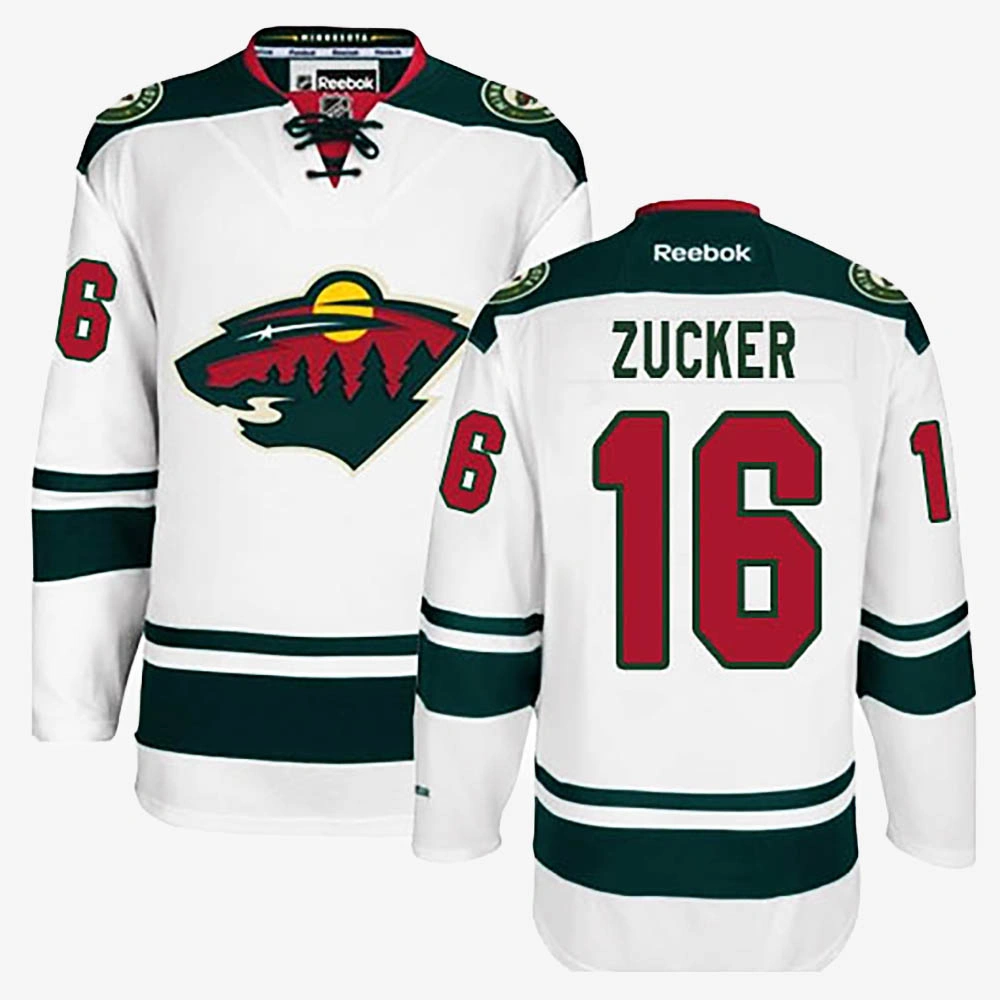 Jason Zucker Minnesota Wild White Away Jersey