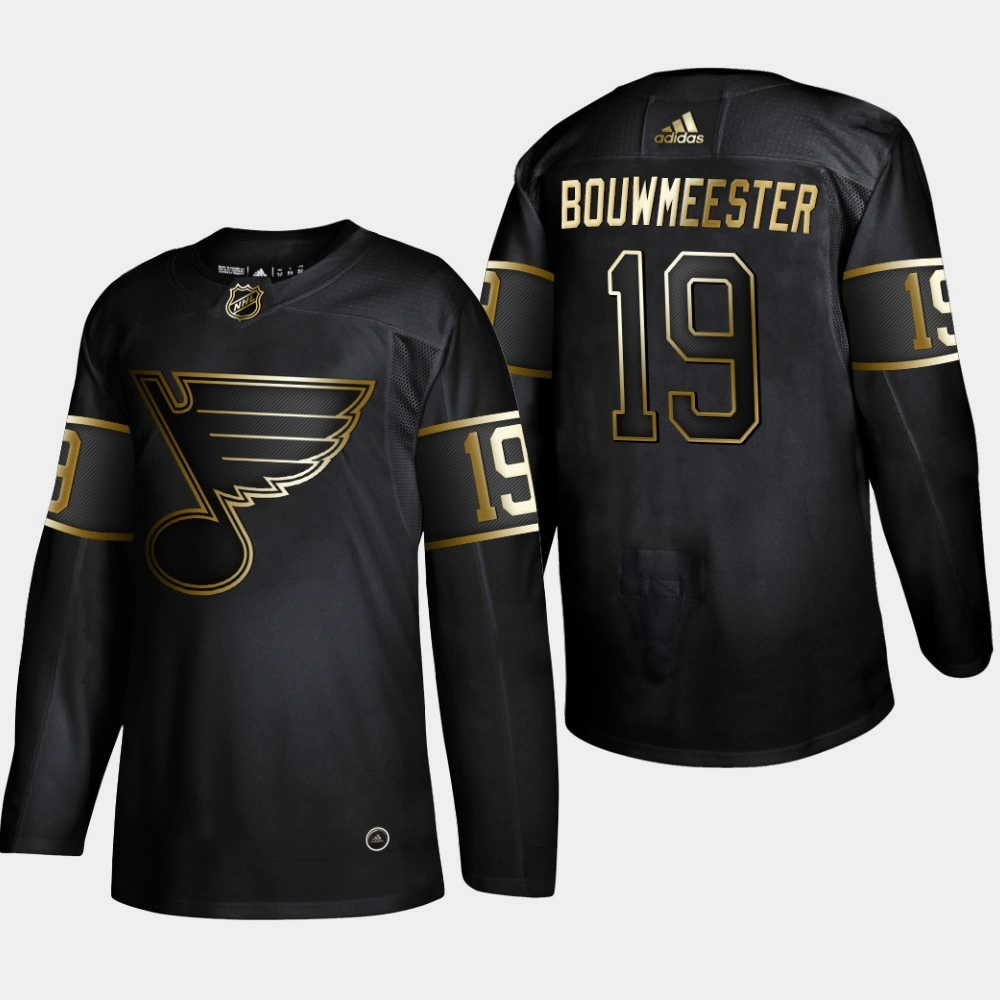 St. Louis Blues Jay Bouwmeester #19 Authentic 2019 NHL Golden Edition Black Player Jersey - Men's St. Louis Blues Jay Bouwmeester #19 Authentic 2019 NHL Golden Edition Black Player Jersey - Men's